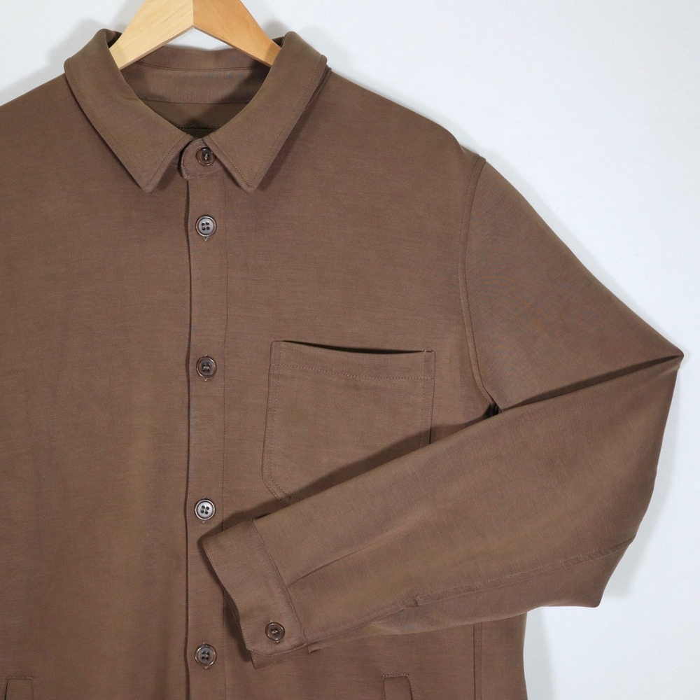 Rye 51 Shirt Jacket Mens 44 Brown Luxe Collection Modal Blend Casual Overshirt